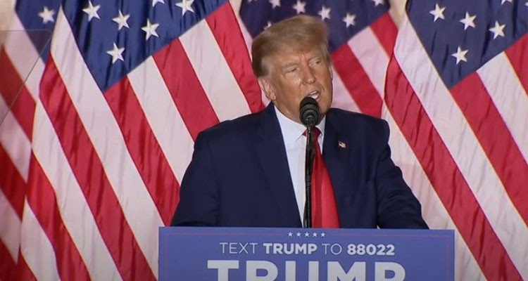 دونالد  ترامب يعلن ترشحه للانتخابات الرئاسية لسنة 2024