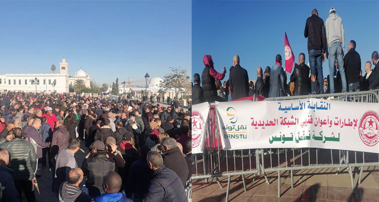 أعوان شركة نقل تونس يدخلون في إضراب مفتوح