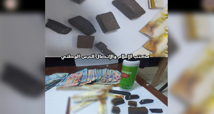 سيدي بوزيد: حجز صفيحة من مخدر القنب الهندي معدة للترويج