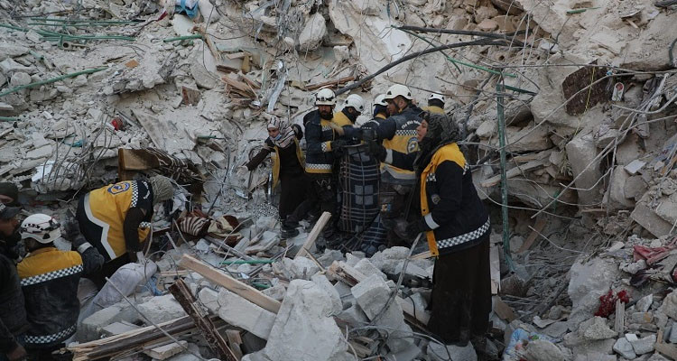 الدفاع المدني السوري يعلن انتهاء عمليات البحث عن ناجين من الزلزال في سوريا