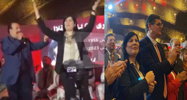 عبد الوهاب الحناشي يغني لعبير موسي: ''أهلا بها الطلّة، أهلا بورودك طلت على خدودك''