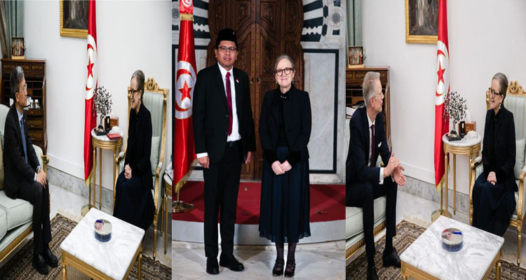 محادثات بين رئيسة الحكومة وسفراء أندونيسيا والصين وفنلندا