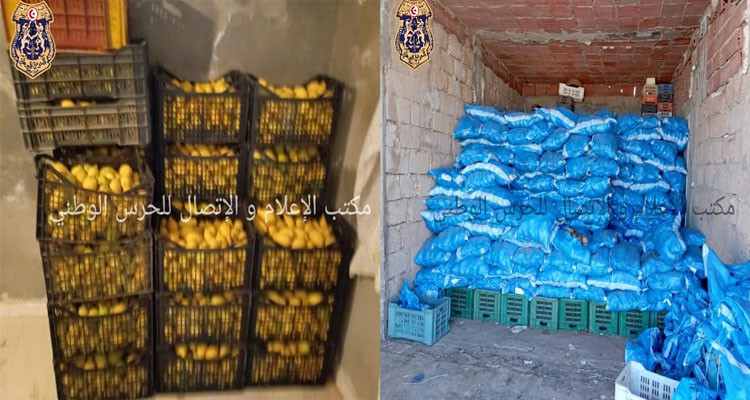 مدنين: مداهمة مستودع عشوائي وحجز كمية من البطاطا والليمون