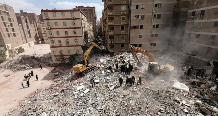 مصر: قتلى وجرحى جراء انهيار مبنى سكني