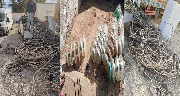 سليانة: الإحتفاظ بنفرين و حجز كمية من الأسلاك النحاسية محل سرقة