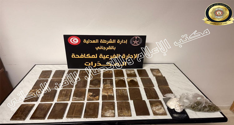 حلق الوادي: تفكيك شبكة مختصة في ترويج المخدرات وحجز 39 صفيحة من ''الزطلة''