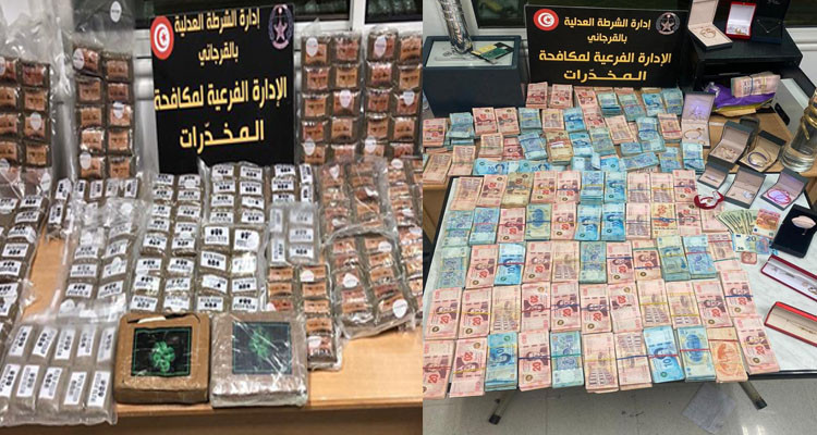 الداخلية: الكشف عن شبكة دوليّة تنشط في مجال تهريب وترويج المُخدّرات وحجز 233 صفيحة من الزطلة