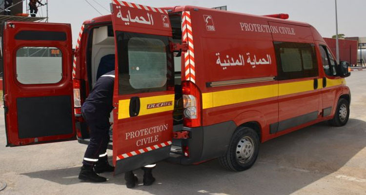 الحماية المدنية:  تسجيل 8 وفيات و 294 إصابة في حوادث مختلفة