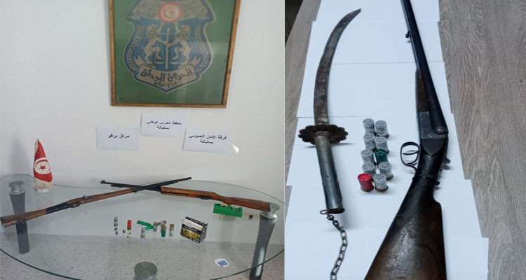 سليانة /المنستير: حجز بنادق صيد دون رخصة وآلات حادة