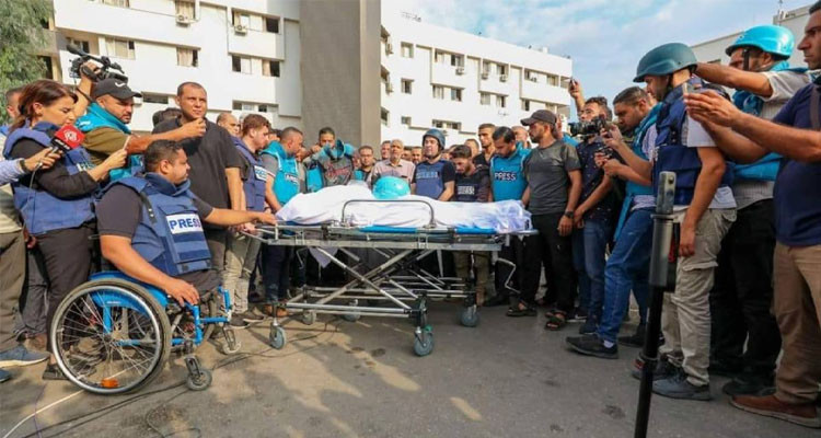 رئيس المكتب الإعلامي الحكومي ب/غ/ز/ة: اـ،سـ،تـ،شـ،هـ،اـ،د 46 صحفيا منذ بدء الـ،ع/د/و/ا/ن على القطاع