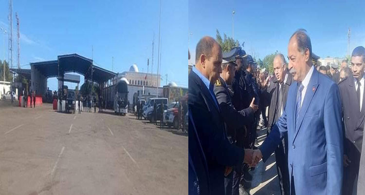 وزير الداخلية يتابع العمل الأمني بمعبر راس جدير الحدودي و حركة المسافرين