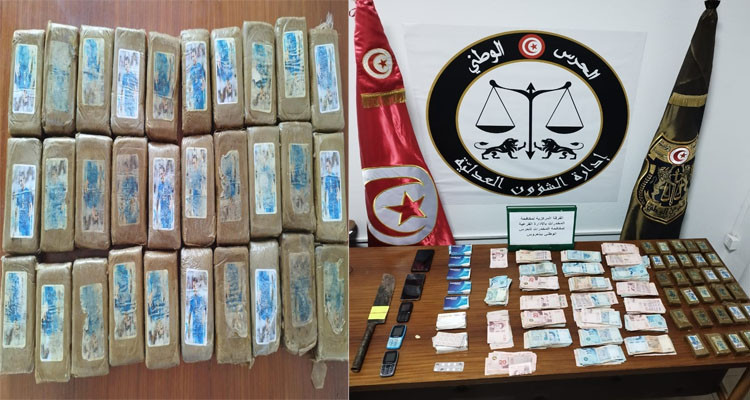بن عروس:  حجـز 30 صفيحة من مخدر القنب الهندي و4 سيارات مستغلة في ترويج المخدرات