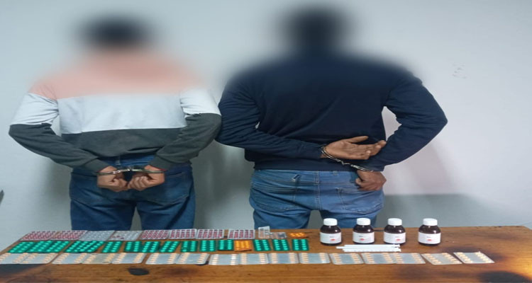 ماطر: إلقاء القبض على نفرين بصدد سرقة  مواشي وبحوزتهما كمية من الأقراص المخدرة