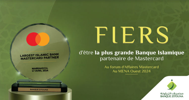 Banque Zitouna, sacrée  «The Largest Islamic Bank Mastercard Partner »