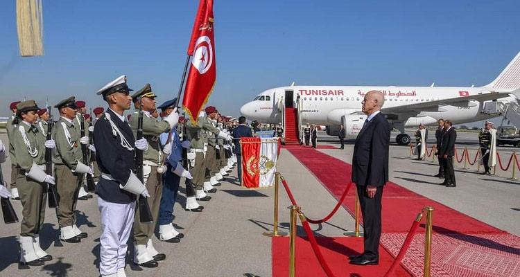 رئيس الجمهورية يغادر أرض الوطن في اتجاه طهران لتأدية واجب العزاء