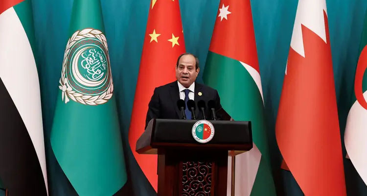 السيسي يطالب المجتمع الدولي بوضع حد لحالة الحصار الإس/را/ئي/لي/ة على غزة