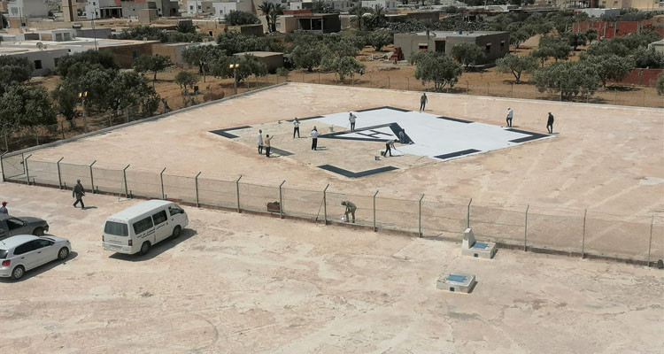 بلدية قرقنة: انتهاء  أشغال صيانة فضاء مهبط الطائرة العمودية