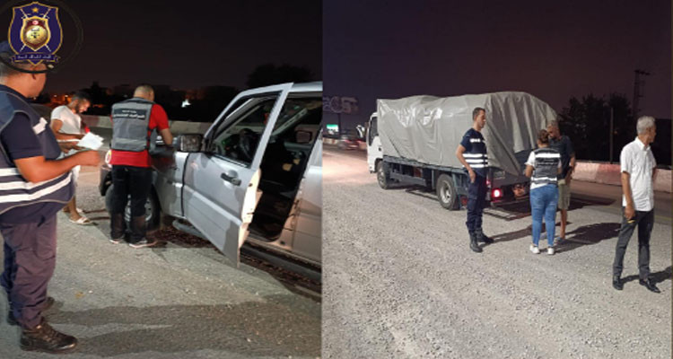 بن عروس: حجز شاحنة ثقيلة محملة بحوالي 30 طن من الاسمنت و2000 لتر من المياه مجهولة المصدر