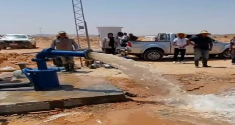 تطاوين: ربط بئر عميقة بمنطقة القرضاب شبكة توز يع المياه الصالحة للشرب بمعتمدية غمراسن