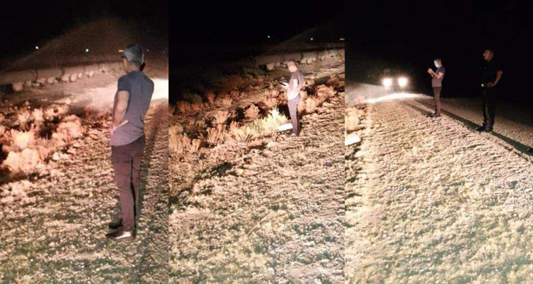 والي سيدي بوزيد  يعاين تسرب المياه بقناة جلب قطر 600