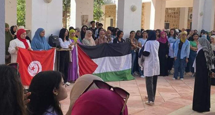 الاتحاد العام التونسي للطلبة بتطاوين يحيي الذكرى الأولى لطوفان الأقصى