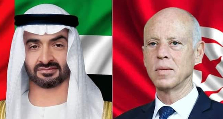 الرئيس الإماراتي يهنئ قيس سعيد بمناسبة إعادة انتخابه رئيسا للجمهورية