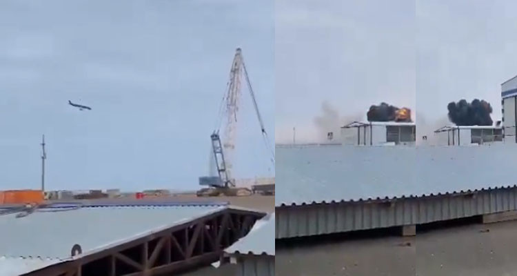 بعد اصطدامها بسرب من الطيور: تحطم طائرة ركاب قرب مدينة أكتاو غربي كازاخستان