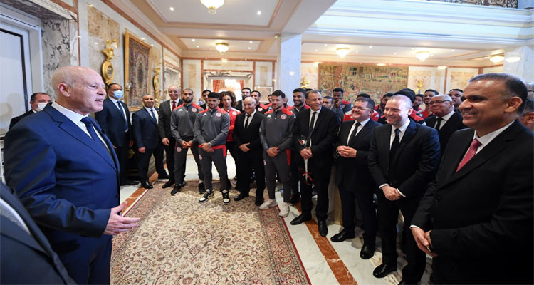 The President received the Tunisian National Football Team