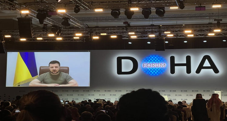 Zelenskyy makes surprise appearance at Doha Forum 2022