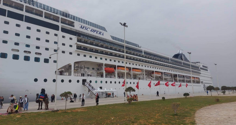 The arrival of the first cruise on board the MSC OPERA to La Goulette port