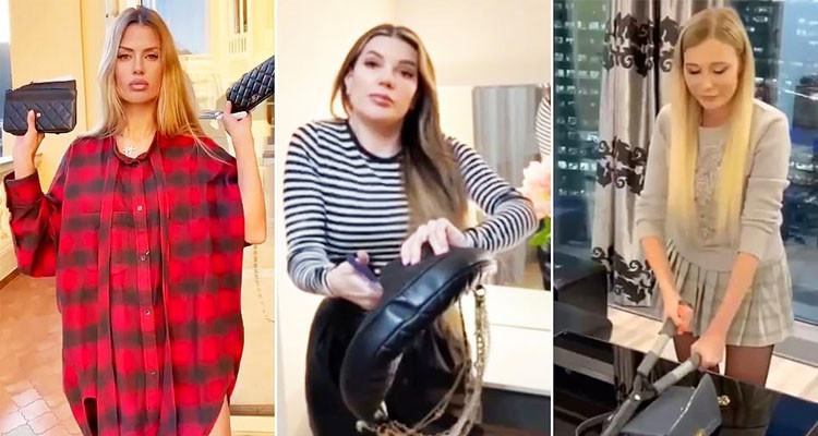 Russian models and influencers are cutting up their Chanel handbags