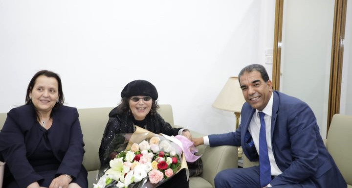 The international movie star Claudia Cardinale visits Tunisia