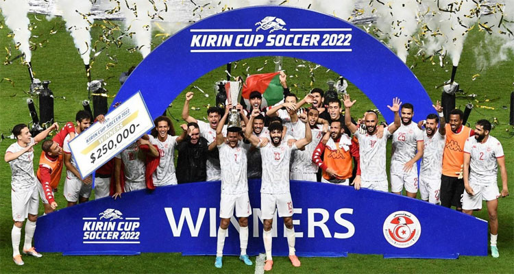 Tunisia wins the Kirin Cup after beating Japan 3-0