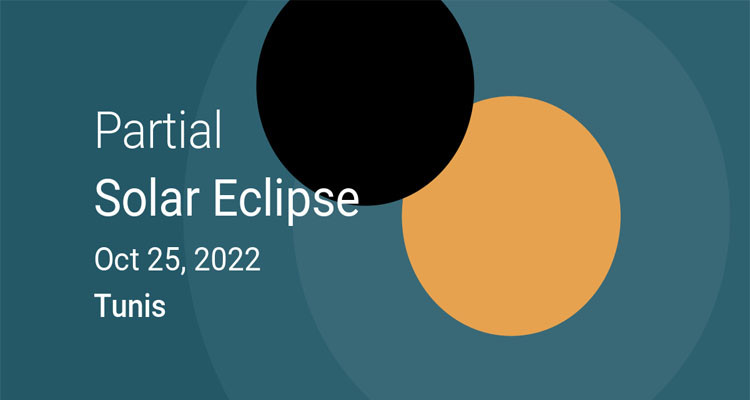 October 25: Tunisia will witness a partial solar eclipse