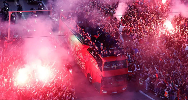Morocco’s National Football Team receives hero’s welcome on return home