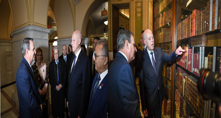 The Tunisian President visited the US Library of Congress