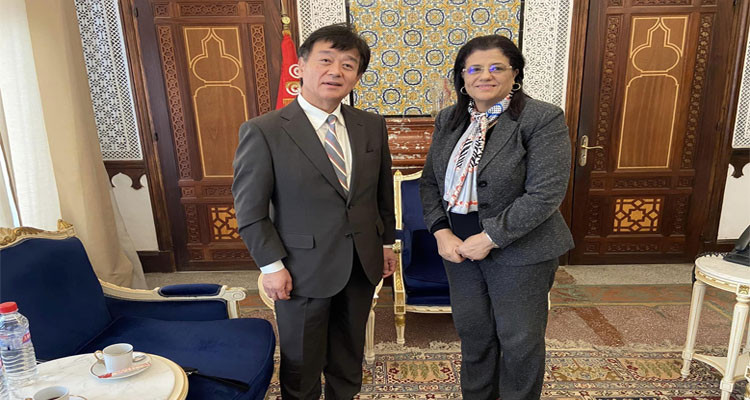 The Tunisian Minister of Finance receives the Japanese Ambassador