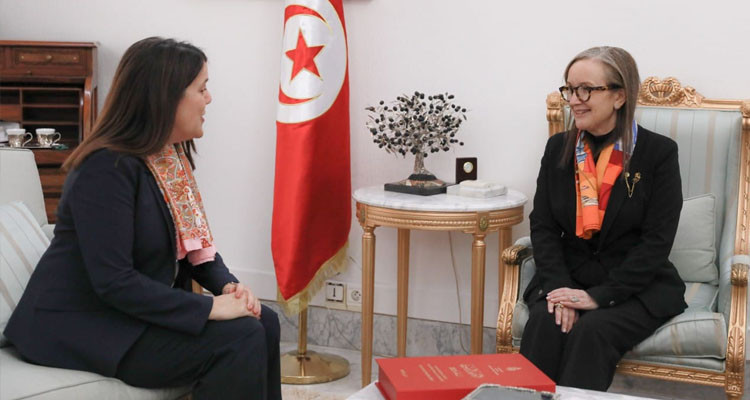 Bouden receives the US Chargee d'Affaires & the Deputy Director of OIM