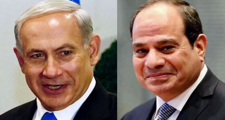A phone call between the Egyptian President and the Israeli PM