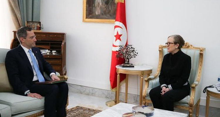 The Head of Government receives the U.S. Ambassador to Tunisia