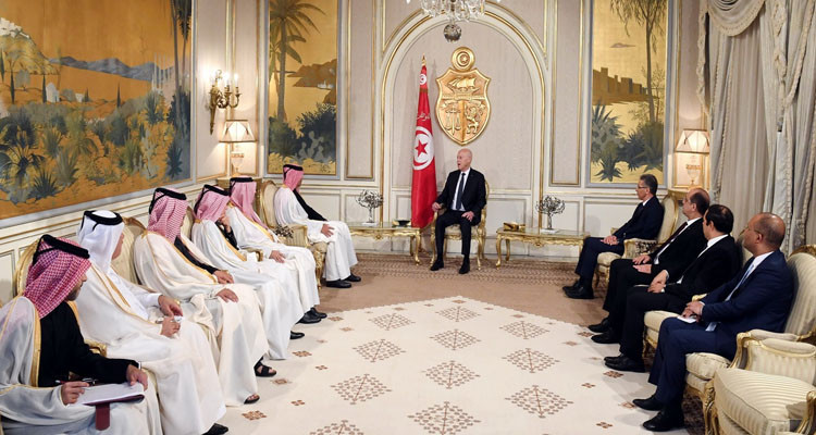 The Tunisian President received the Qatari PM and Interior Minister