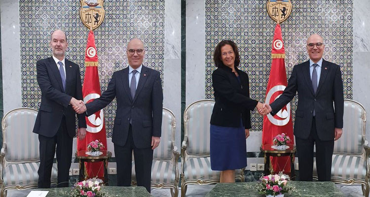 Tunisian FM received the Ambassadors of Switzerland and Austria