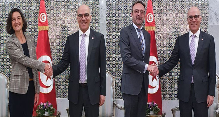 The Tunisian FM receives the Ambassadors of Belgium and Netherlands