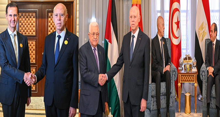 Tunisian President met with his Palestinian, Egyptian & Syrian counterparts