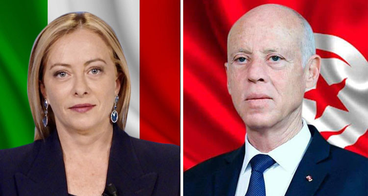 A Phone call between the Tunisian President and the Italian PM
