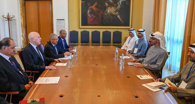 Tunisian President met with his Emirati Counterpart in Rome