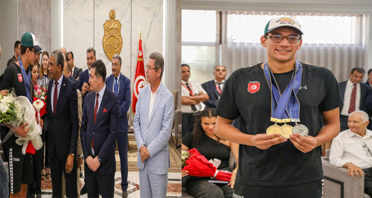 Tunisian swimmer Hafnaoui returns victorious from Japan