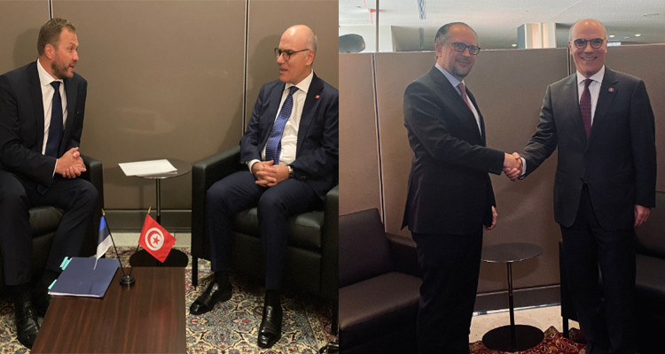 The Tunisian FM had several bilateral meetings with his counterparts in New York