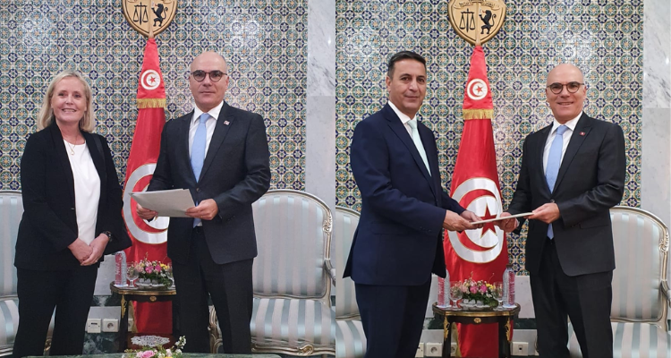 Tunisian FM receives the New Ambassadors of Jordan and Sweden