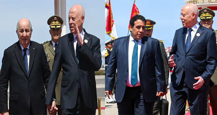 Tunisian President receives his Algerian and Libyan Counterparts